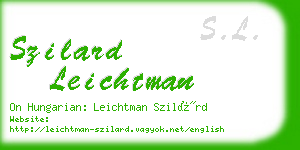 szilard leichtman business card